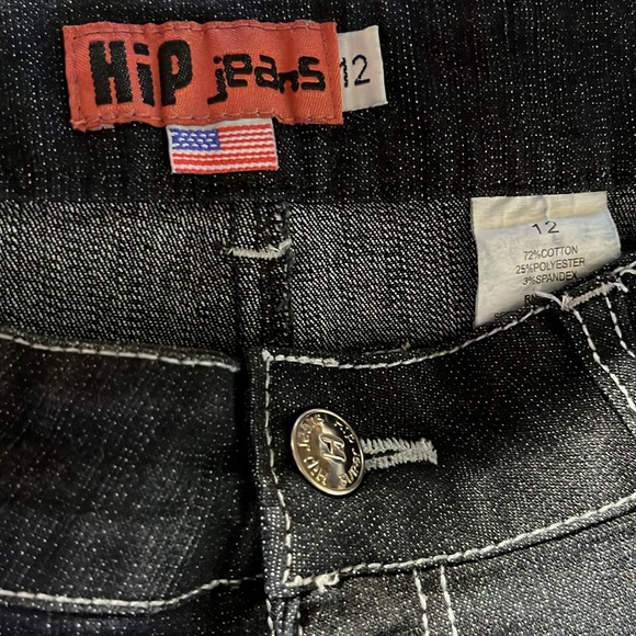 NWOT long, black blue jeans skirt split up the back - Picture 3 of 3